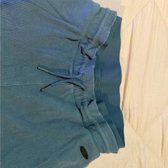 Gymshark Teal Ribbed Joggers - Picture 2 of 5